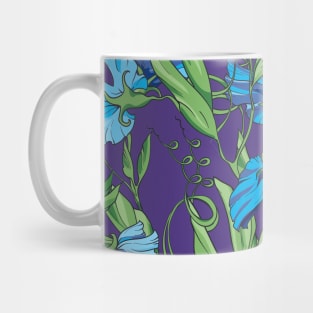 blue sweet pea Mug